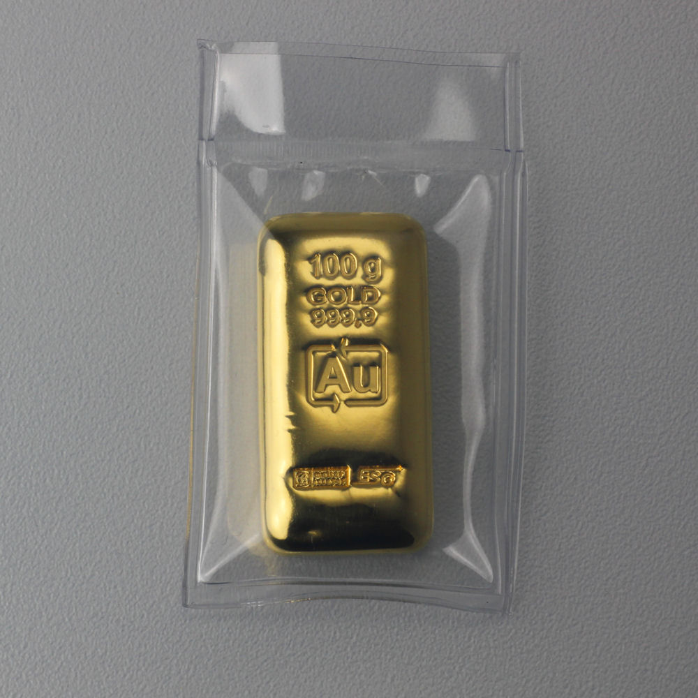 Goldbarren 100g Au ESG, gegossen - Detailansicht 3