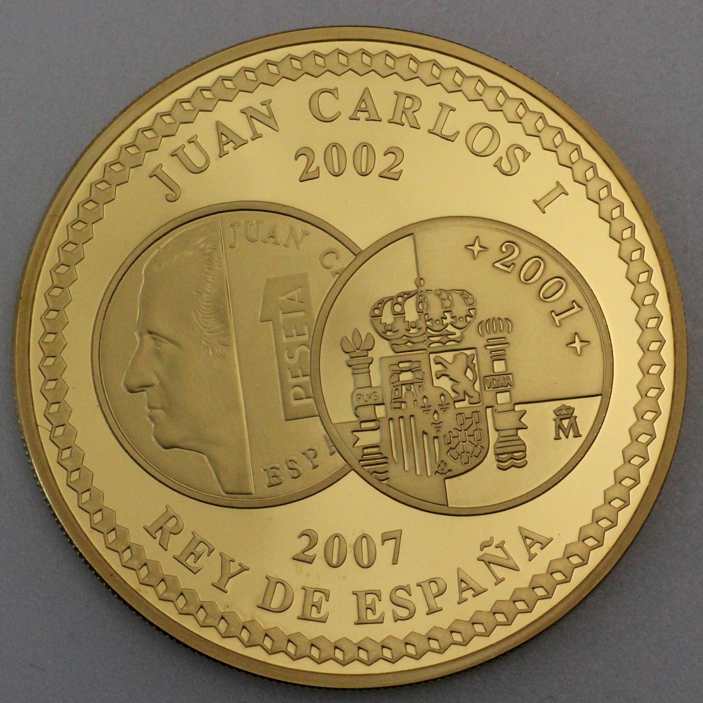 Goldmünze 400 Euro "5 Jahre Euro" 2007 (Spanien) - Detailansicht 1