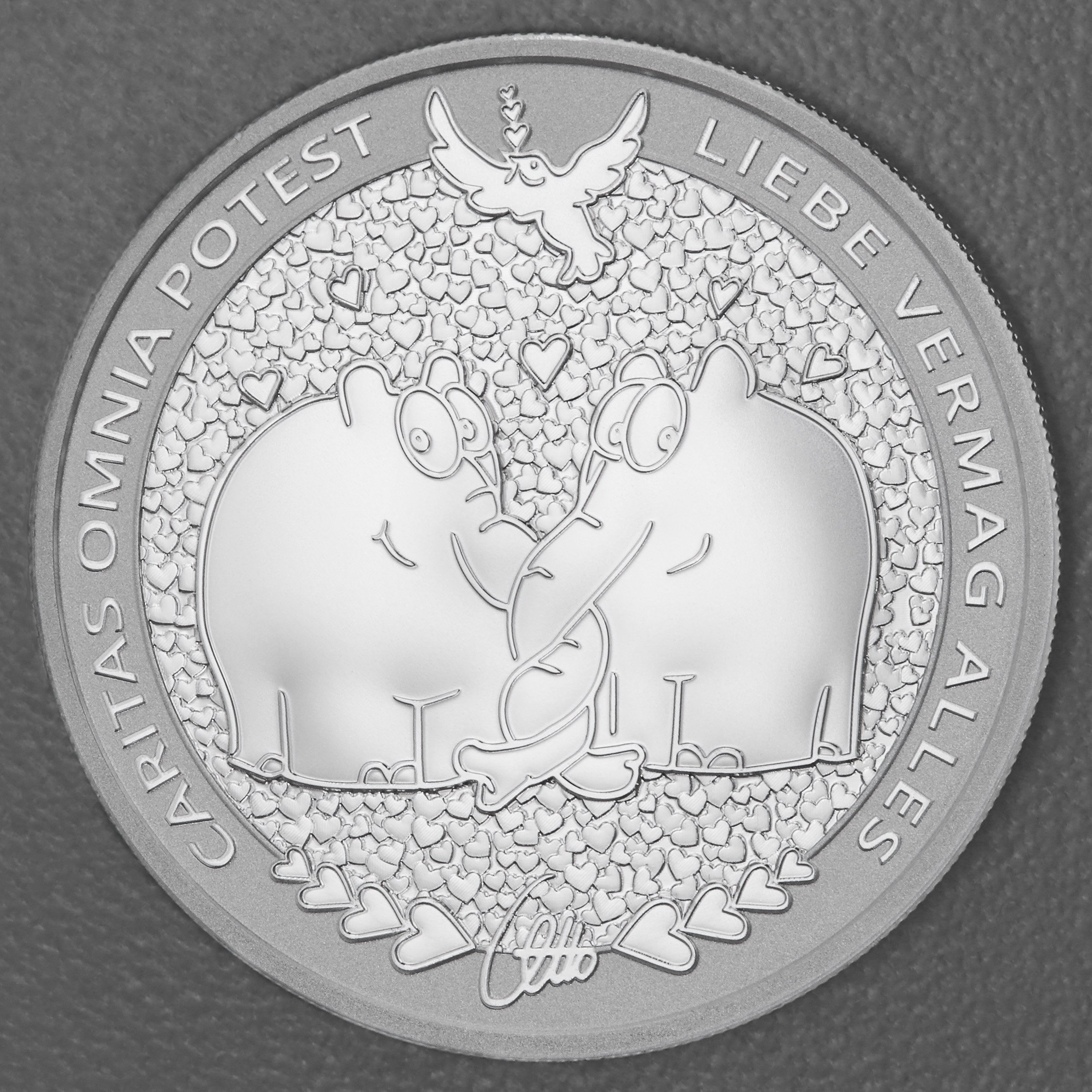 Silbermünze 1oz "Caritas Omnia Potest" 2024 Ottifanten – Rüsselfanten 19% (Tuvalu) - Hauptansicht