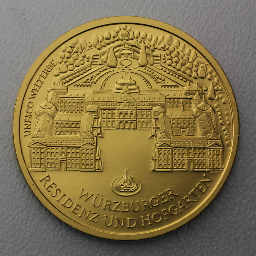 Goldmünze 100 Euro "Würzburg" 2010 Unesco-Weltkulturerbe (Deutschland) - Hauptansicht