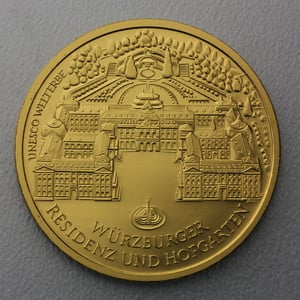 Goldmünze 100 Euro "Würzburg" 2010 Unesco-Weltkulturerbe (Deutschland) - Hauptansicht