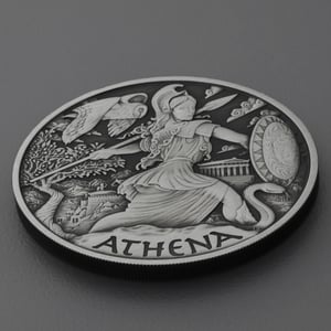 Silbermünze 5oz "Athena" 2022 (AF) Gods of Olympus (Tuvalu) - Miniaturansicht 3