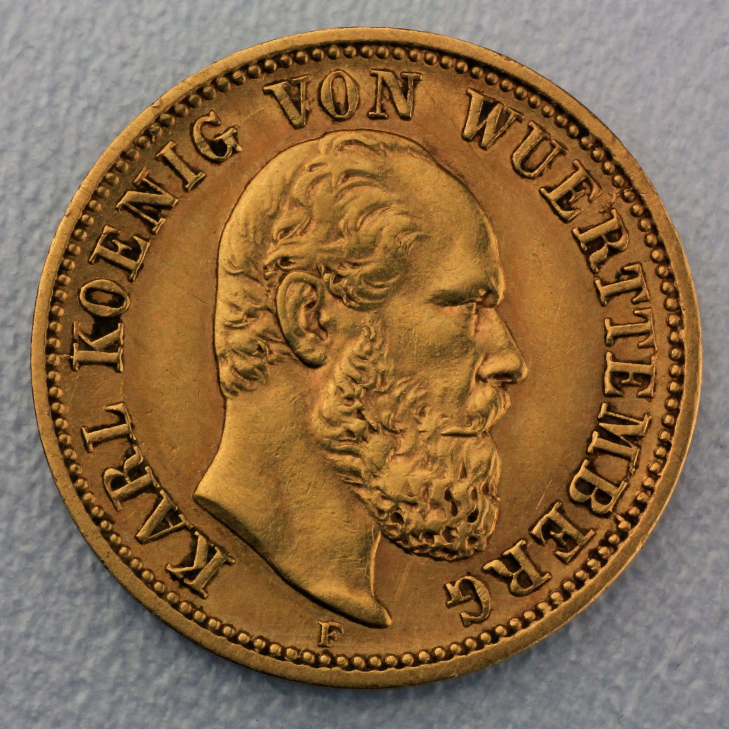 Goldmünze 5 Mark "Karl" (Württemberg) - Hauptansicht