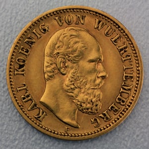 Goldmünze 5 Mark "Karl" (Württemberg) - Hauptansicht