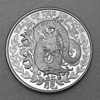 Silbermünze 1oz "Drache" 2012 Somaliland Lunar – Year of the Dragon (Somalia) - Hauptansicht