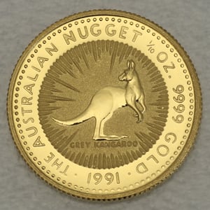Goldmünze 1/10oz "Känguru" 1991 Australian Nugget (Australien) - Hauptansicht
