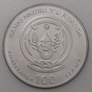 Platinmünze 1oz "Berggorilla" 2023 Jubiläumsausgabe African Ounce diff. (Ruanda) - Miniaturansicht 2