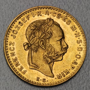 Goldmünze 4 Florin "Wappen" (Österreich/Ungarn) - Hauptansicht