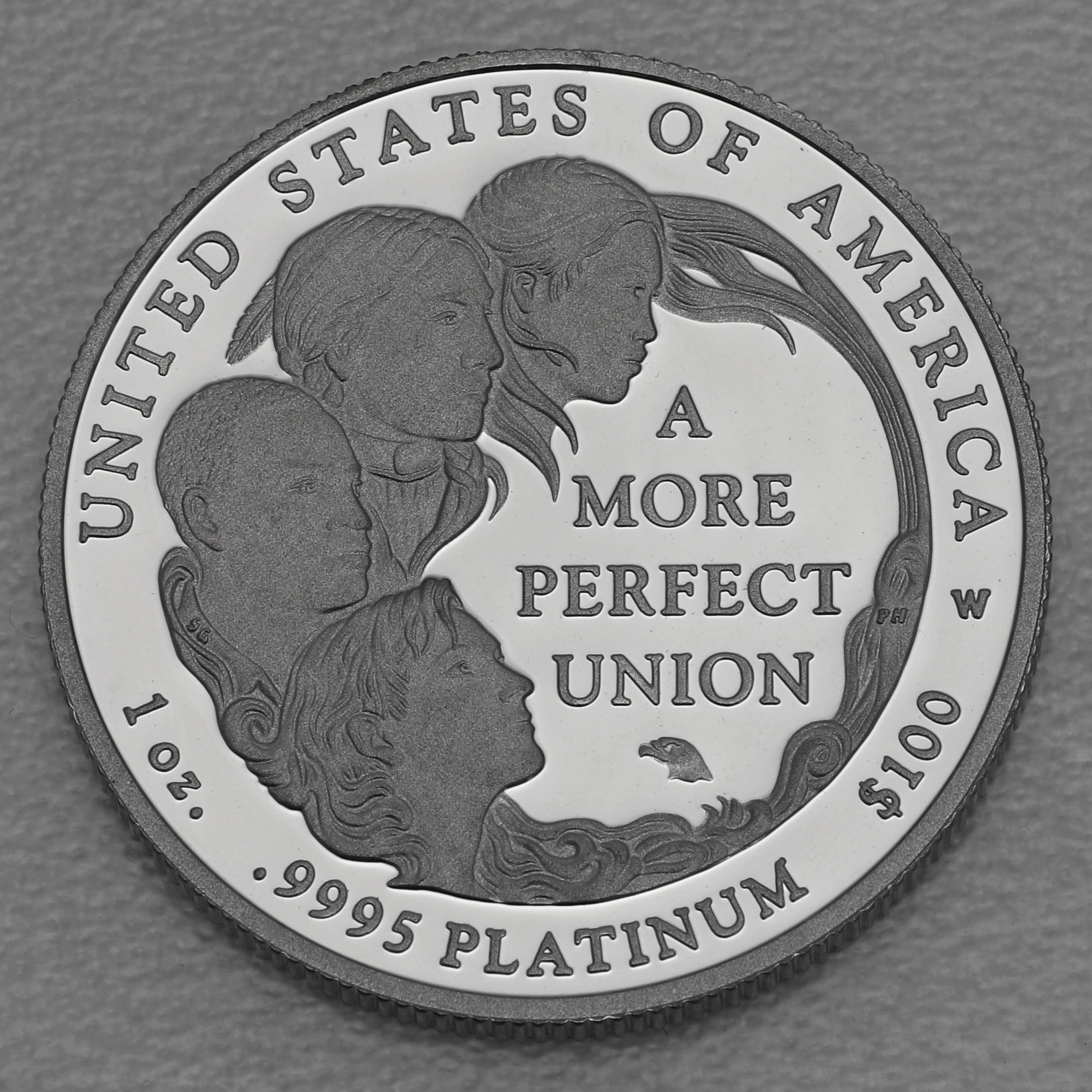 Platinmünze 1oz "American Eagle" 2009 Preamble of the Constitution Serie (USA) - Detailansicht 1