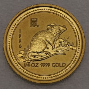 Goldmünze 1/4oz "Maus" 1996 Lunar I – Year of the Mouse (Australien) - Hauptansicht