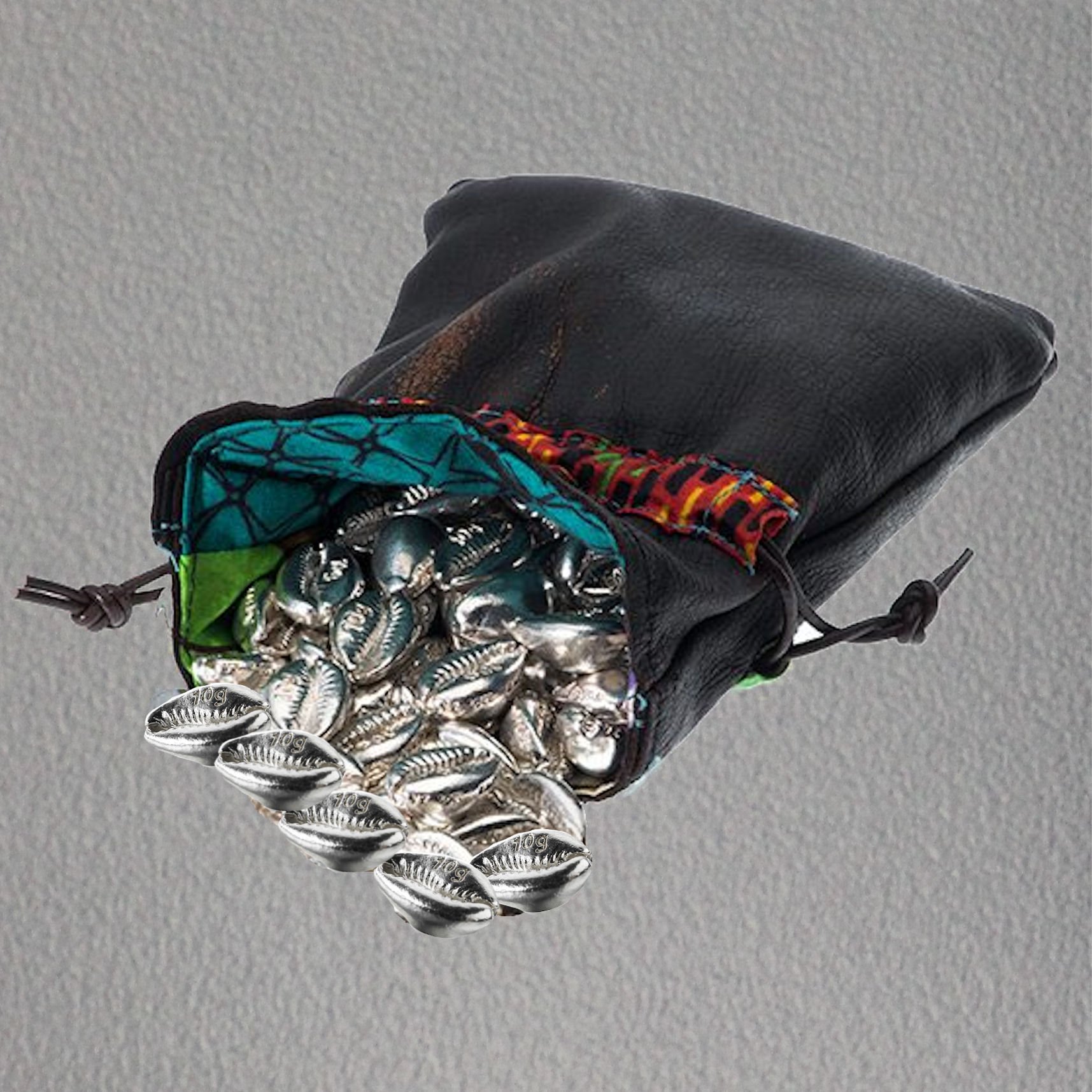 Silber 3-D Barren "100 x 10g Cowrie Muschel Bag" - Hauptansicht