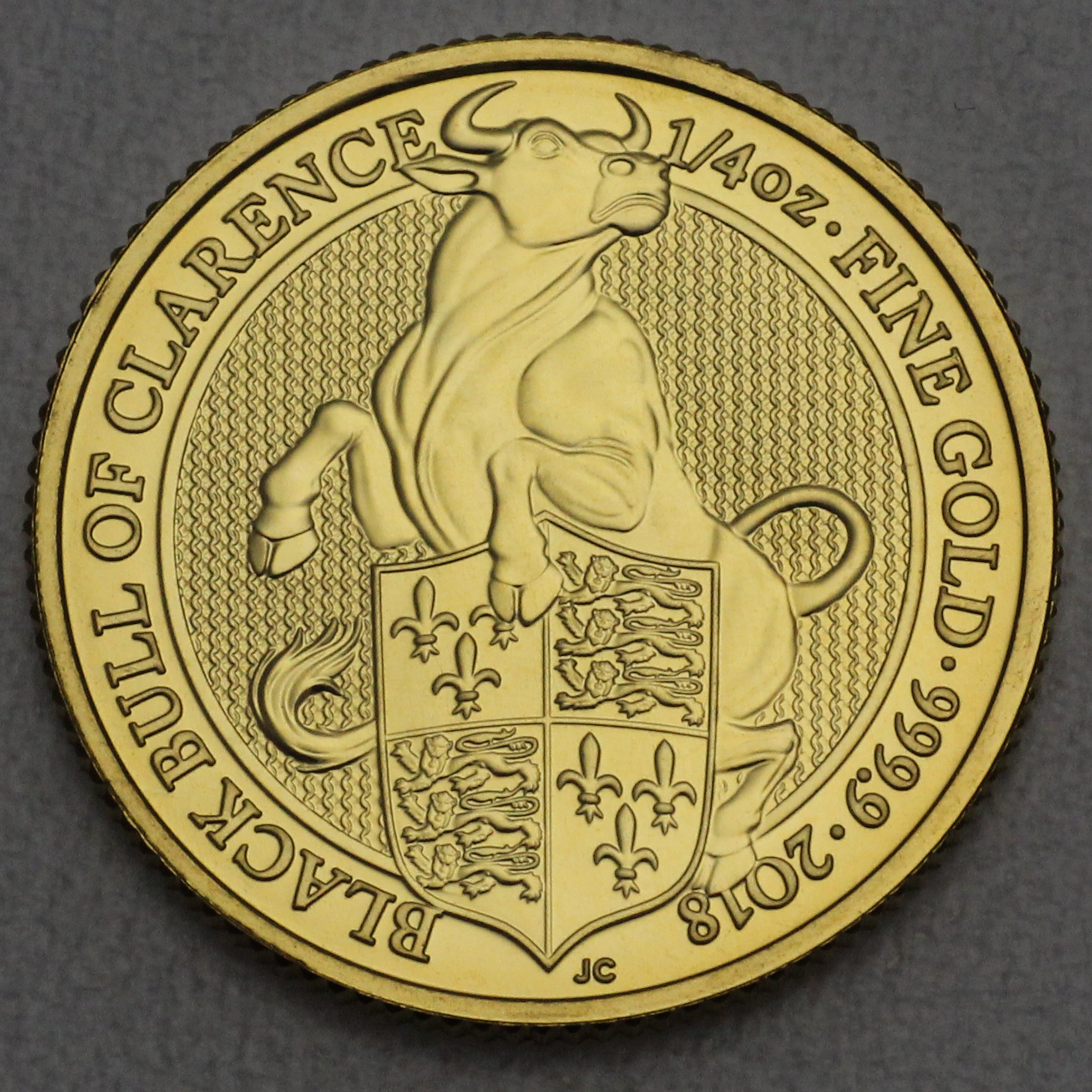 Goldmünze 1/4oz "Black Bull of Clarence" 2018 The Queen s Beasts (Großbritannien) - Hauptansicht