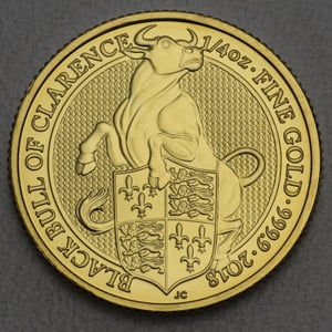 Goldmünze 1/4oz "Black Bull of Clarence" 2018 The Queen s Beasts (Großbritannien) - Hauptansicht