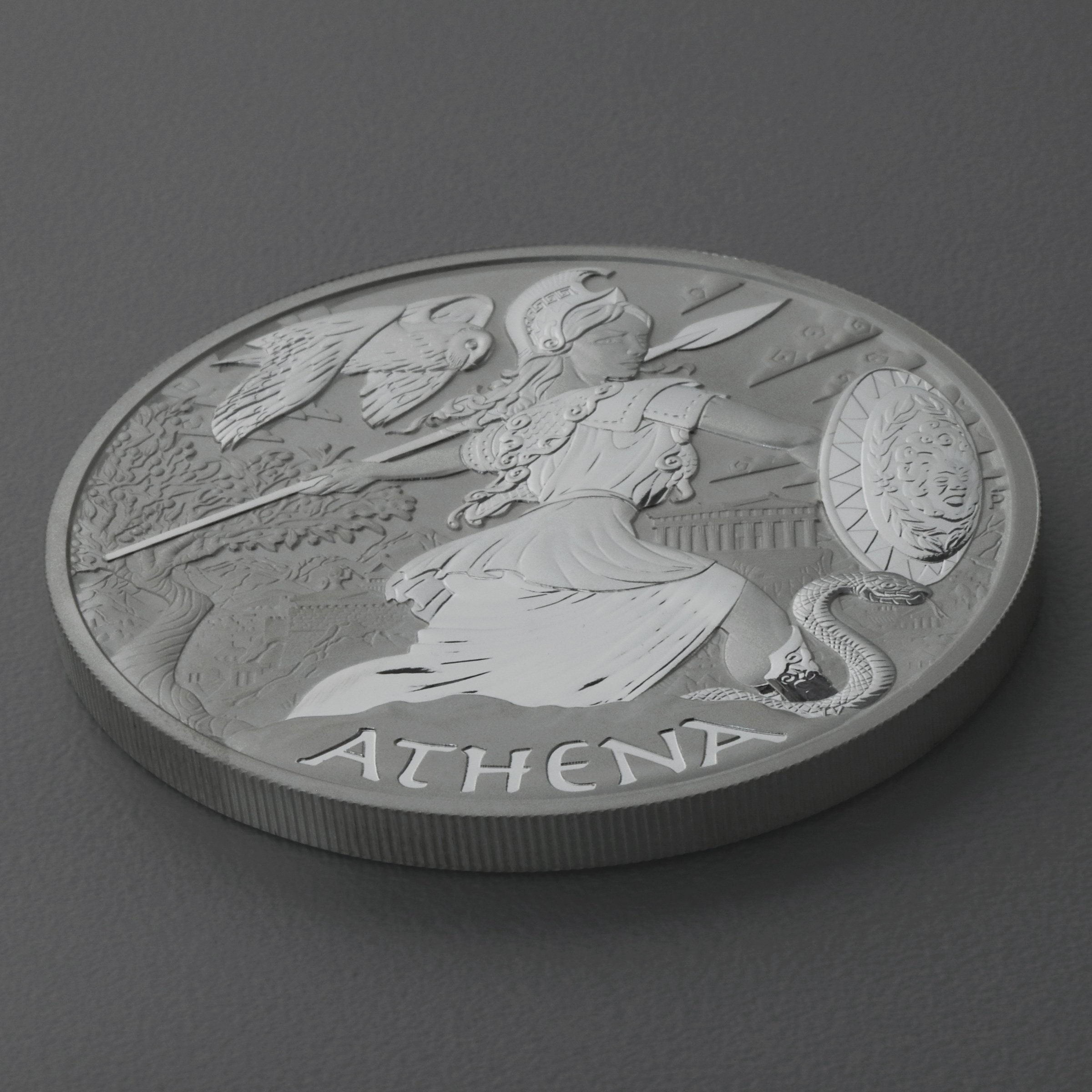 Silbermünze 5oz "Athena" 2022 Gods of Olympus (Tuvalu) - Detailansicht 2