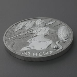 Silbermünze 5oz "Athena" 2022 Gods of Olympus (Tuvalu) - Miniaturansicht 3