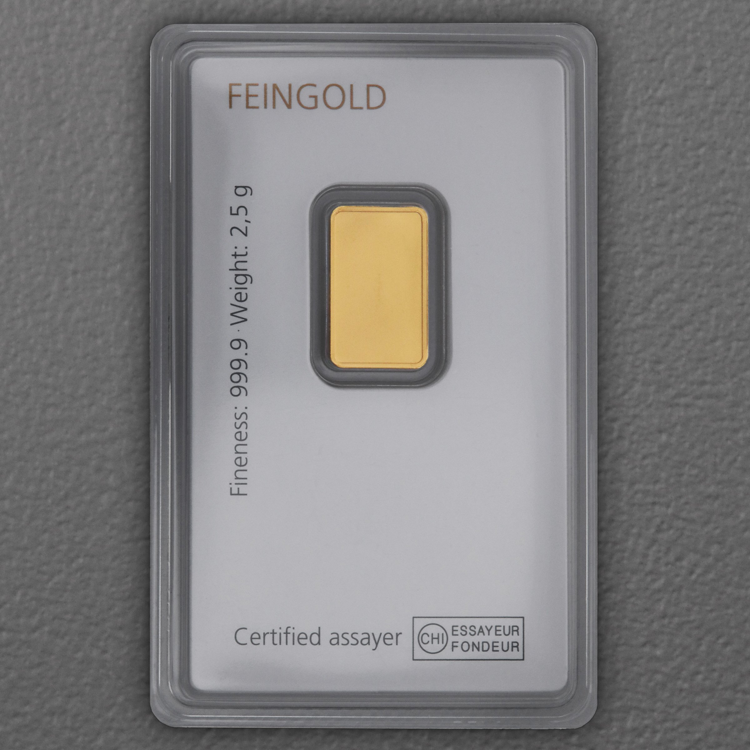 Goldbarren 2,5g DEGUSSA Resale - Detailansicht 1