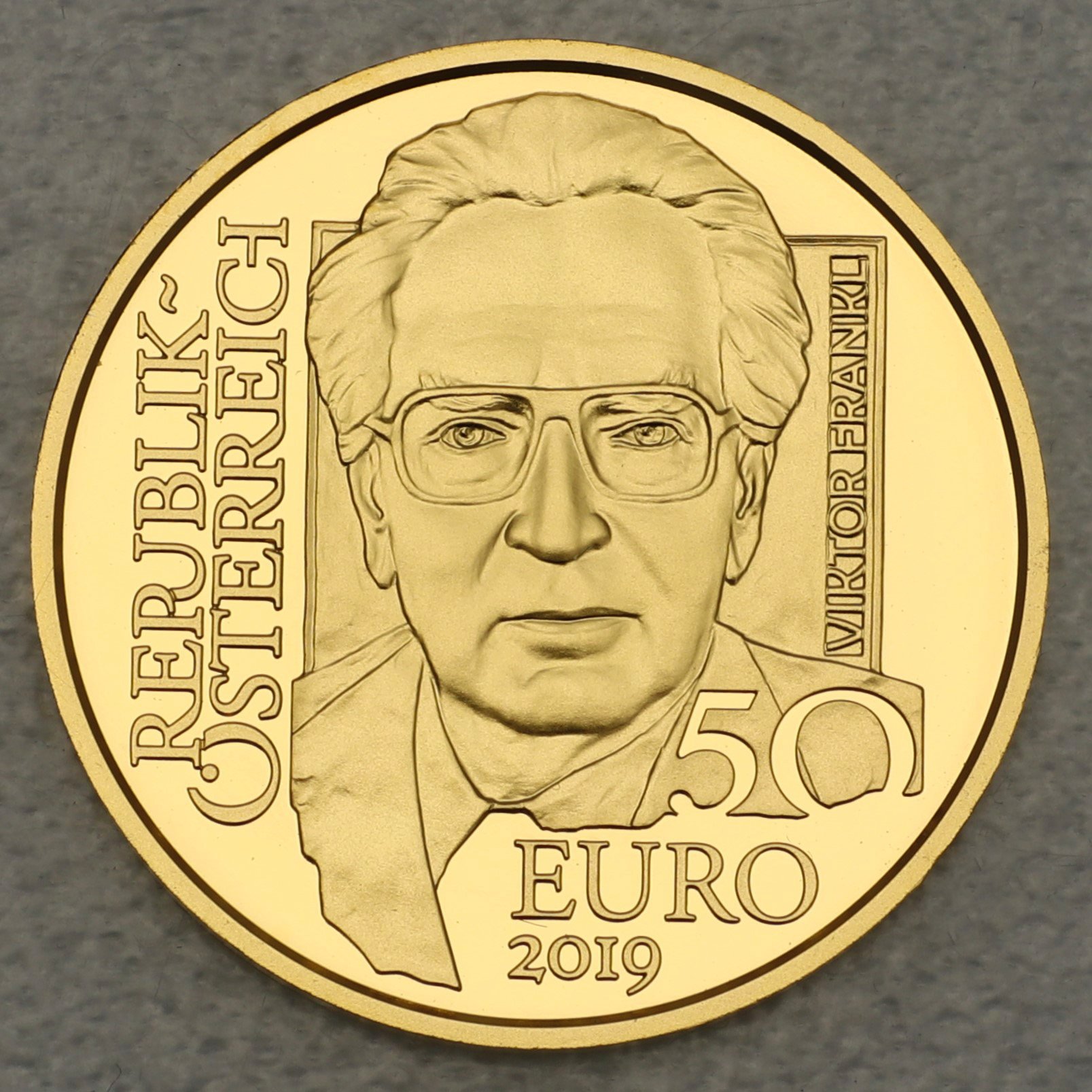 Goldmünze 50 Euro "Viktor Frankl" 2019 Wiener Schulen der Psychotherapie (Österreich) - Hauptansicht