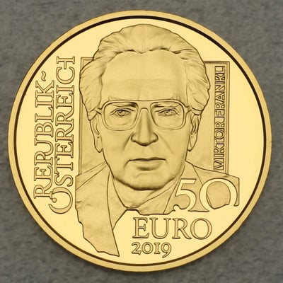 Goldmünze 50 Euro "Viktor Frankl" 2019 Wiener Schulen der Psychotherapie (Österreich) - Miniaturansicht 1