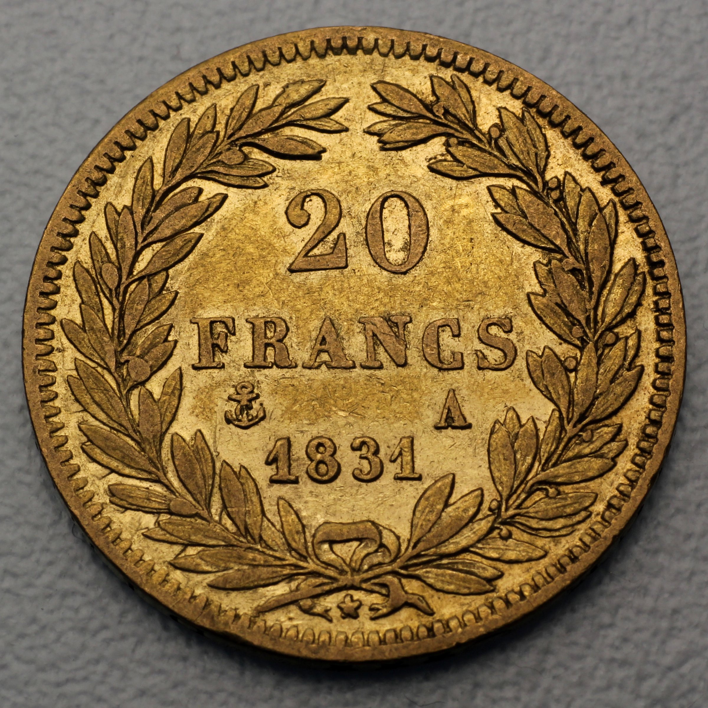 Goldmünze 20 Francs "Louis Philippe I." 1830/31 (Frankreich) - Detailansicht 1
