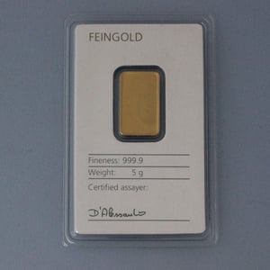 Goldbarren 5g DEGUSSA, im Blister - Miniaturansicht 2