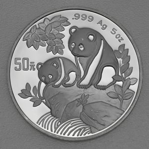 Silbermünze 5oz "Panda" 1992 (China) - Miniaturansicht 1