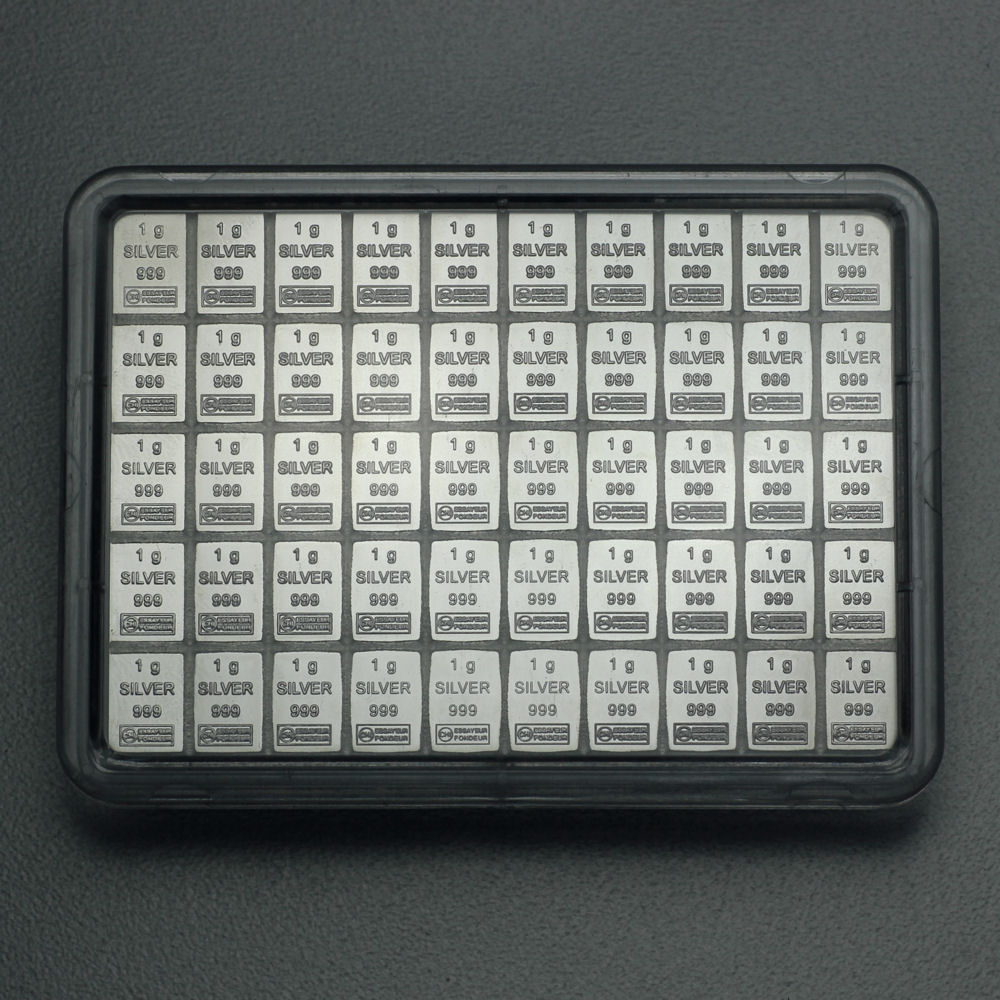 Silbertafel (50x 1g Feinsilber) "CombiBar" - Hauptansicht