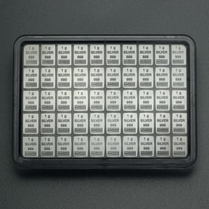 Silbertafel (50x 1g Feinsilber) "CombiBar" - Hauptansicht