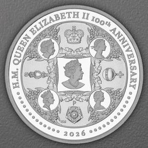 Silbermünze 1oz "H.M. Queen Elizabeth II 100th Anniversary" 2026 (PP) (Australien) - Hauptansicht