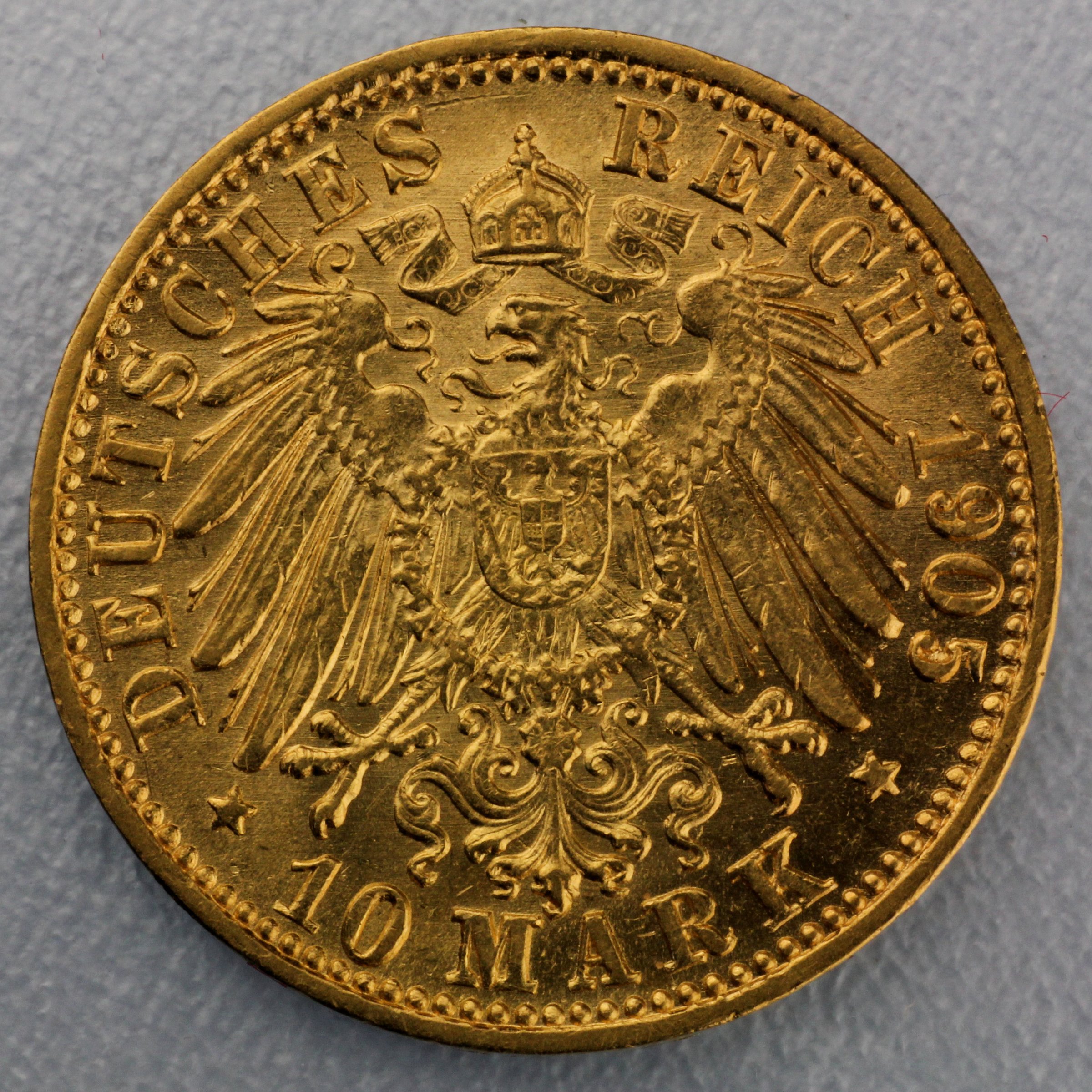 Goldmünze 10 Mark "Friedrich I." (Baden) - Detailansicht 3