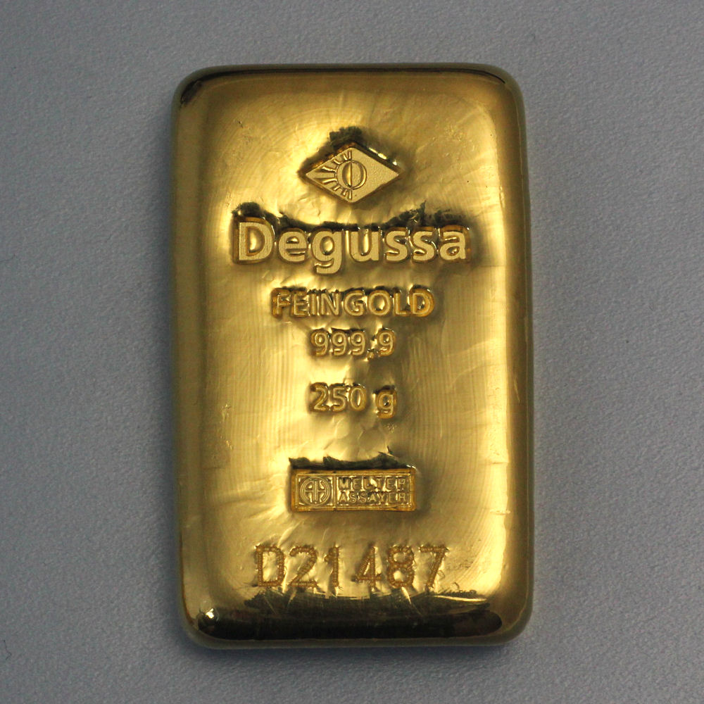 Goldbarren 250g DEGUSSA Resale - Hauptansicht