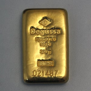 Goldbarren 250g DEGUSSA Resale - Hauptansicht