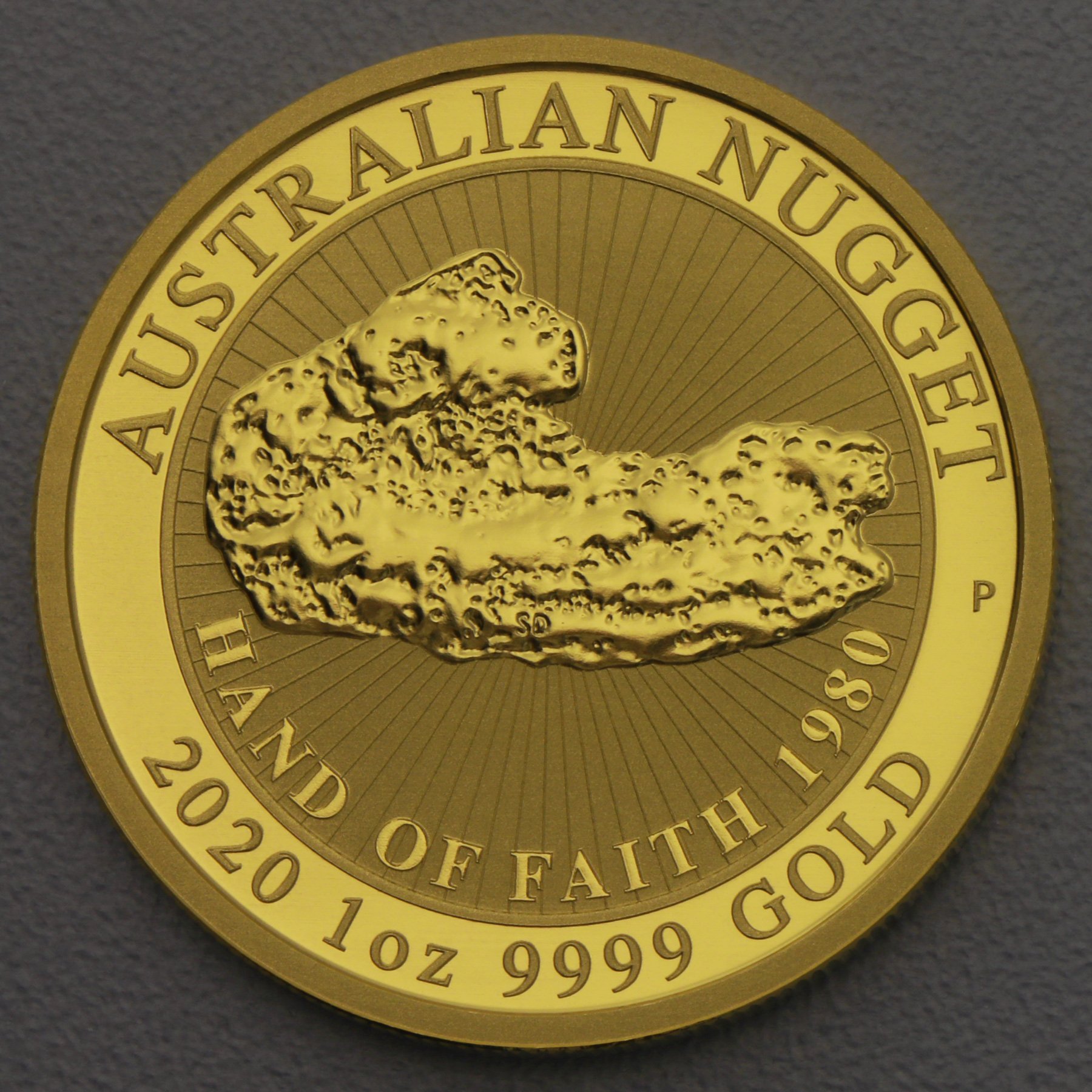 Goldmünze 1oz "Australian Nugget" 2020 Hand of Faith 1980 (Australien) - Hauptansicht