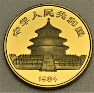Goldmünze 1/2oz "Panda" 1984 (China) - Miniaturansicht 2