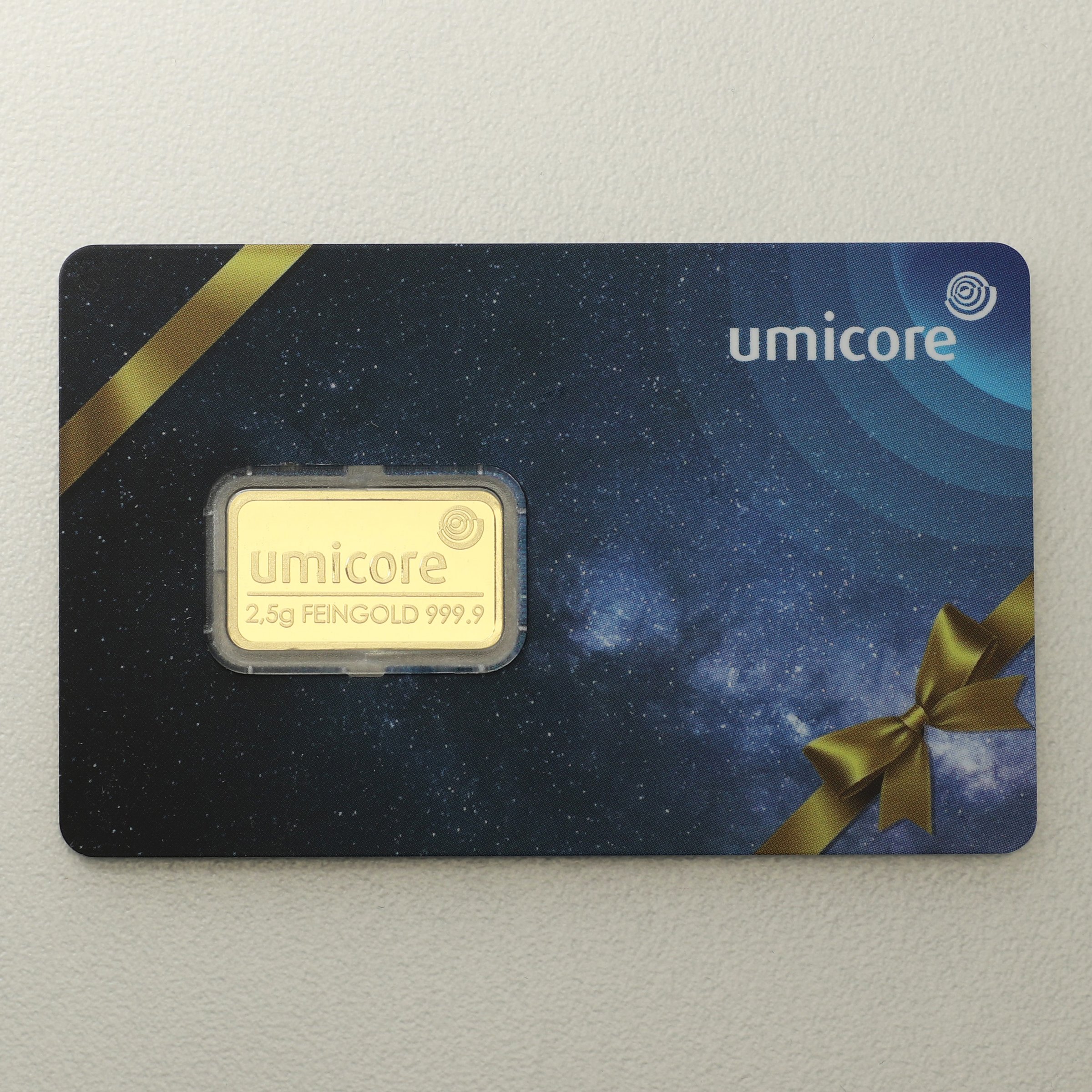 Goldbarren 2,5g UMICORE (Geschenk-Blister) - Hauptansicht
