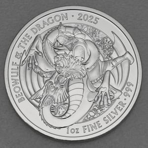 Silbermünze 1oz "Beowulf & Dragon" 2025 Myths and Legends (Großbritannien) - Miniaturansicht 1