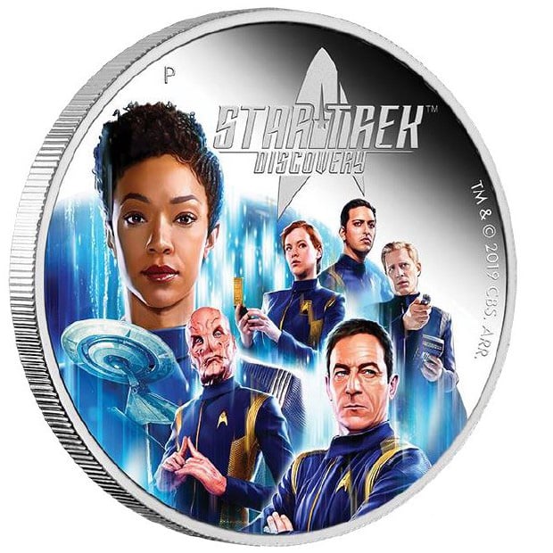 Silbermünze 2oz "Crew" 2019 (PP/koloriert) Star Trek – Discovery (Tuvalu) - Hauptansicht