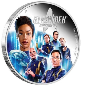Silbermünze 2oz "Crew" 2019 (PP/koloriert) Star Trek – Discovery (Tuvalu) - Hauptansicht