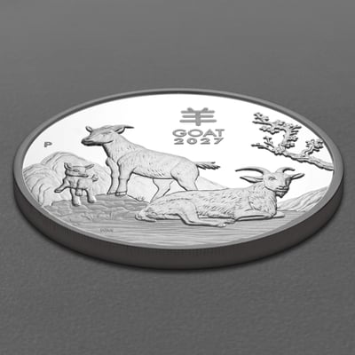 Silbermünze 1/2oz + 1oz + 2oz "Ziege" 2027 (PP) Set 3-teilig Lunar III (Australien) - Miniaturansicht 12