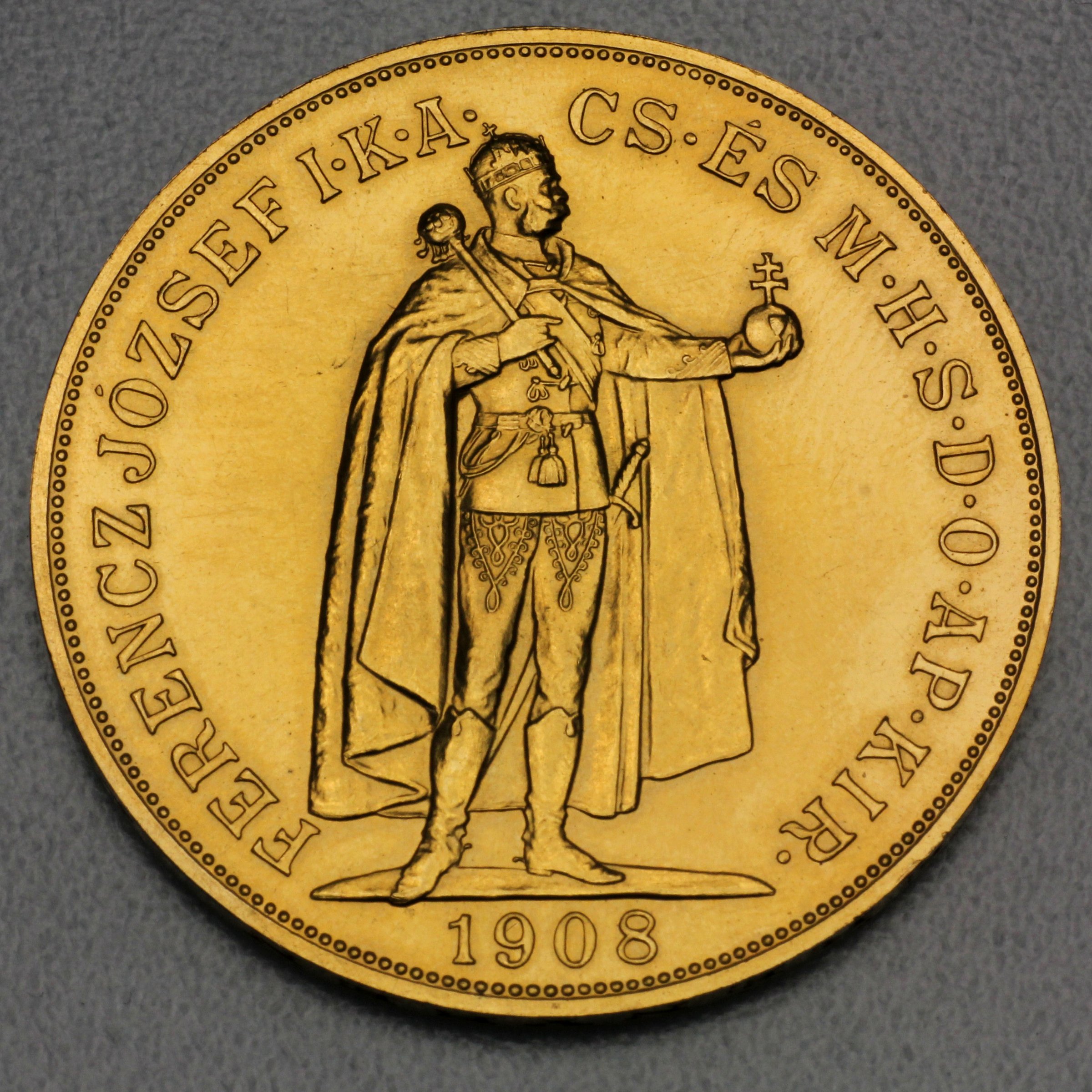 Goldmünze 100 Korona "Franz Joseph I." 1908 Nachprägung (Ungarn-Österreich) - Hauptansicht