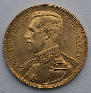 Goldmünze 20 Francs "Albert" (Belgien) - Hauptansicht
