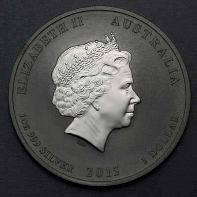 Silbermünze 1oz "Ziege" 2015 Lunar II – Year of the Goat (Australien) - Miniaturansicht 2