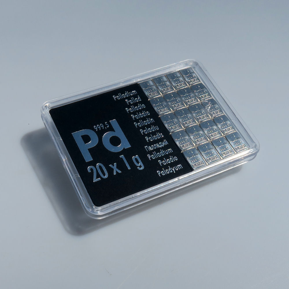 Palladiumtafel (20x 1g Feinpalladium) "CombiBar" - Detailansicht 1