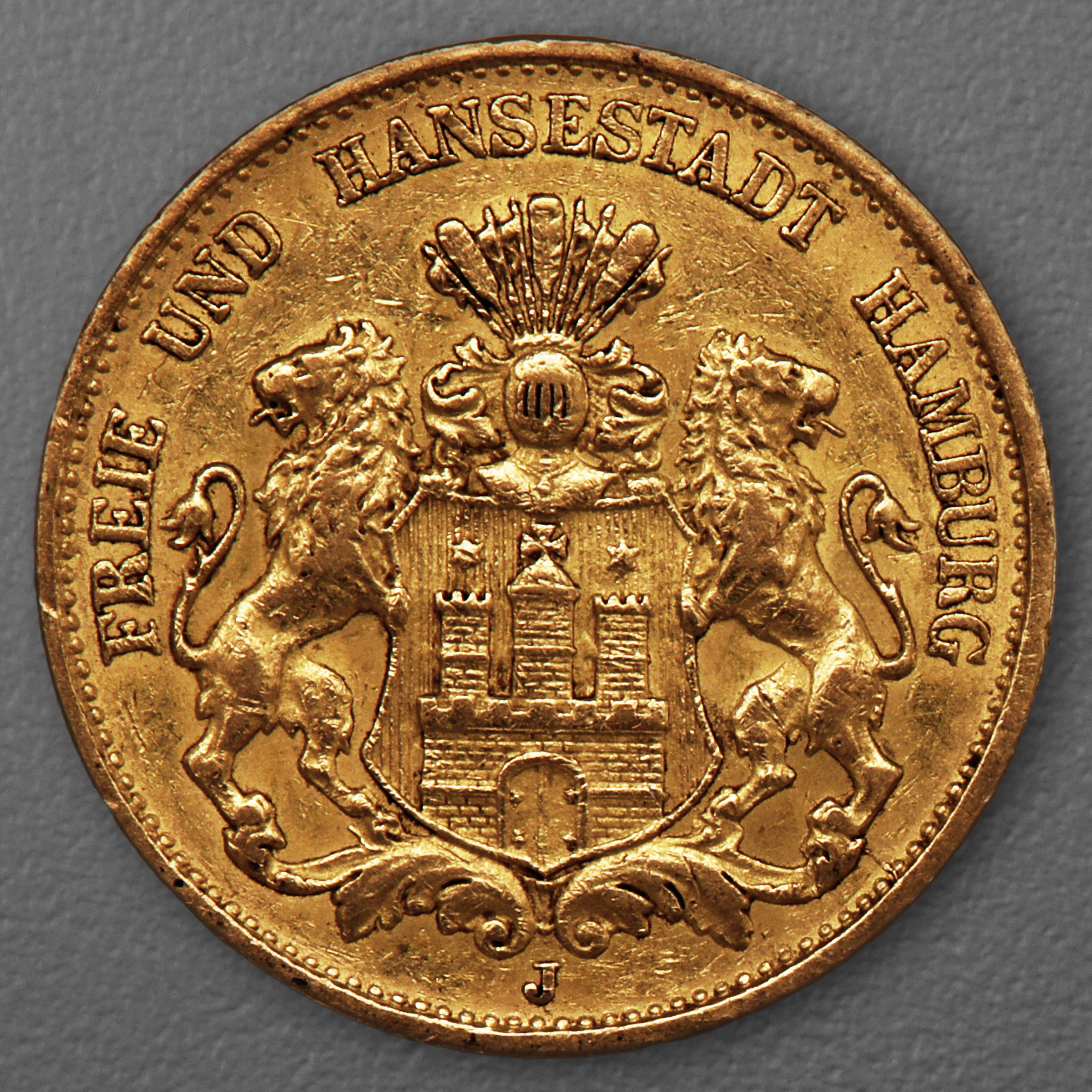 Goldmünze 20 Mark "Stadtwappen Hamburg" 1894-J J.212 (Hamburg) - Hauptansicht
