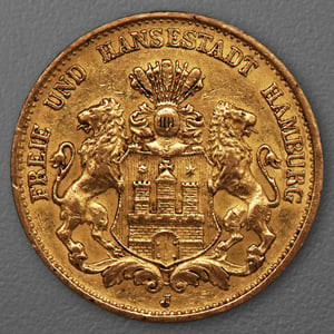 Goldmünze 20 Mark "Stadtwappen Hamburg" 1894-J J.212 (Hamburg) - Hauptansicht
