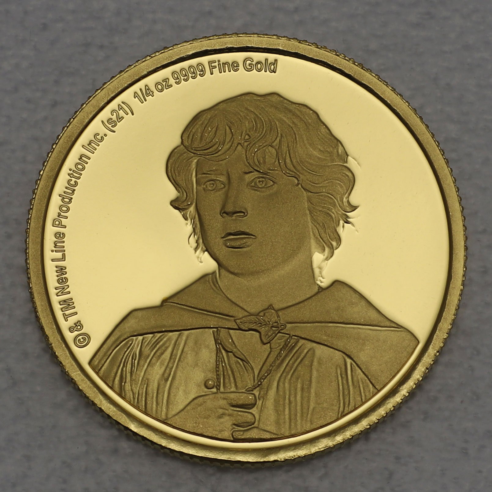Goldmünze 1/4oz "Frodo Beutlin" 2021 (PP) Herr der Ringe (Niue) - Hauptansicht
