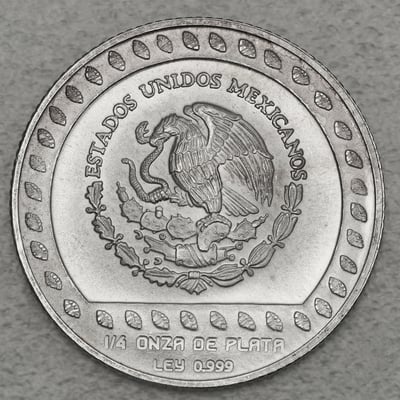 Silbermünze 1/4oz "Guerrero Aguila" 1992 Präkolumbische Kulturen – Azteken (Mexiko) - Miniaturansicht 2