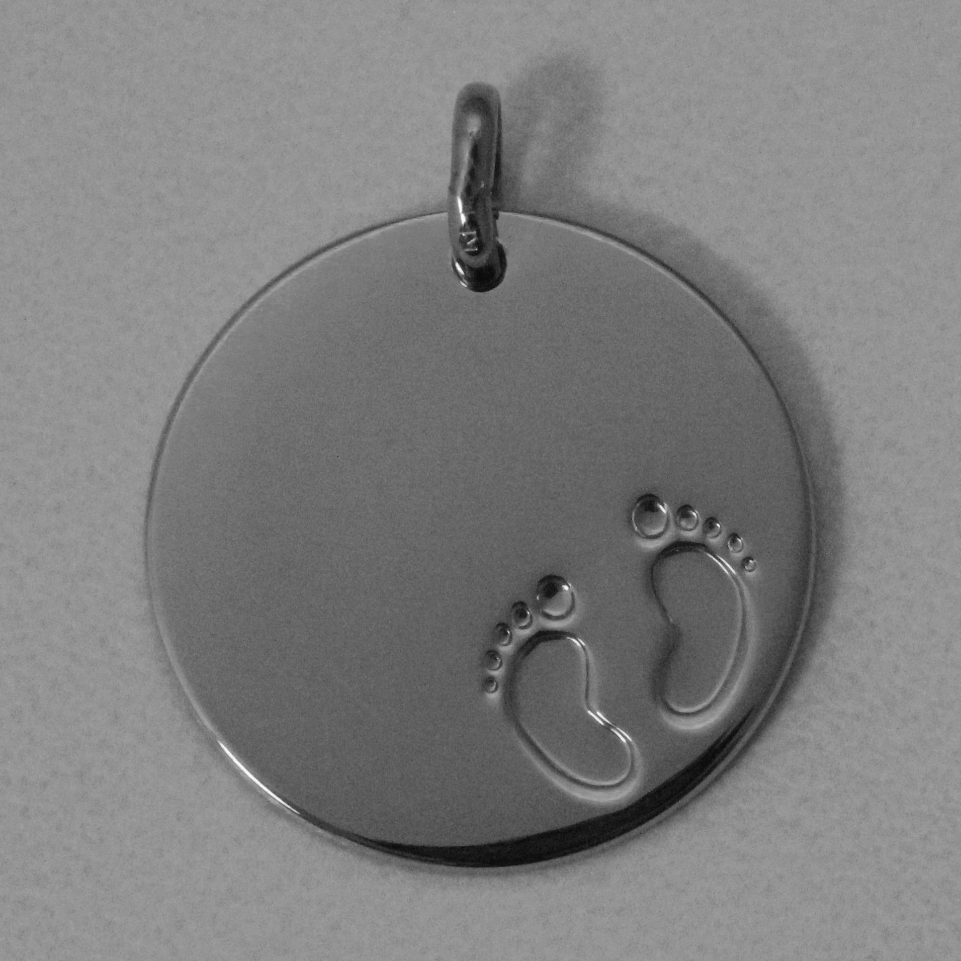 Silberanhänger 925er "Füßchen",grav. (Sterling) - Hauptansicht