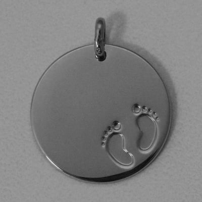 Silberanhänger 925er "Füßchen",grav. (Sterling) - Miniaturansicht 1