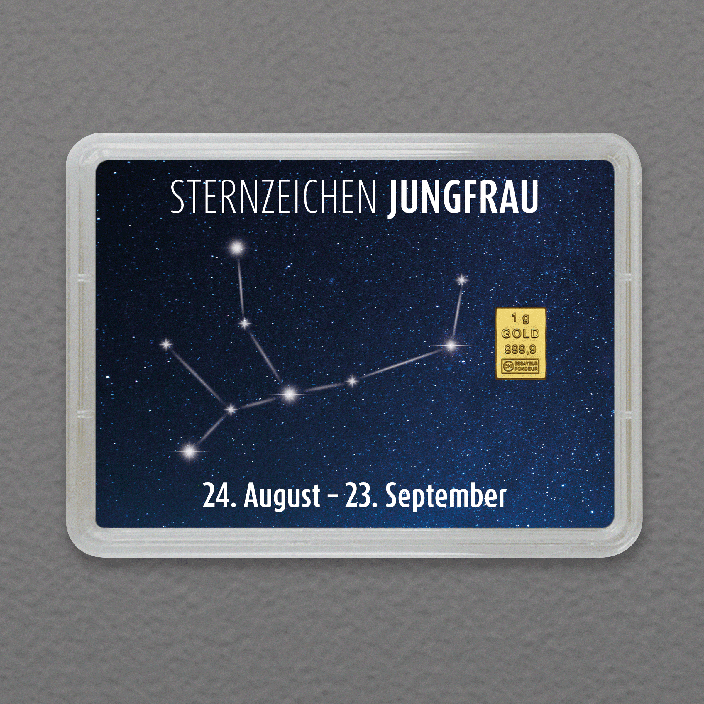 Goldbarren 1g "Sternzeichen: Jungfrau" (Flip) - Hauptansicht