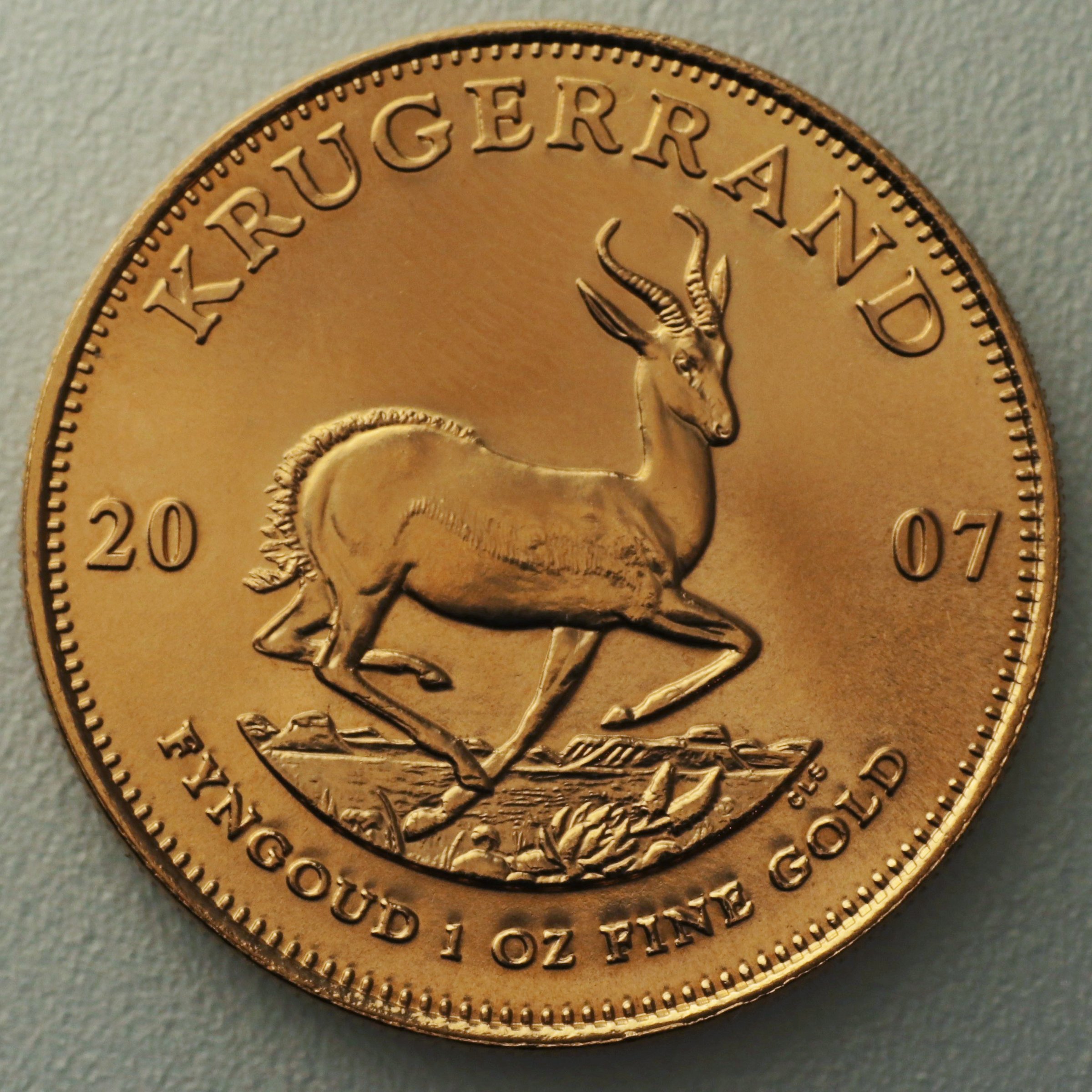 Goldmünze 1oz "Krügerrand" 2007 (Südafrika) - Hauptansicht